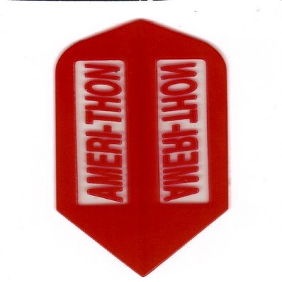 25 Sets #3011 AmeriThon Red/Clear Dart Flights