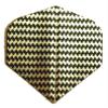 25 Sets #3229 AmeriThon Black/Silver Pattern Dart Flights view 1