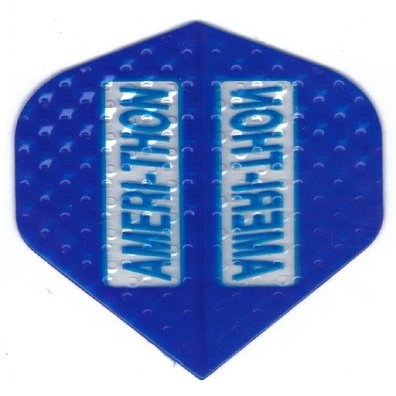 25 Sets #3025 AmeriThon Blue/Clear Embossed Dart Flights