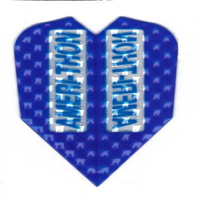 25 Sets #3028 AmeriThon Blue/Clear Embossed Dart Flights