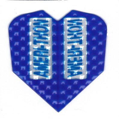 25 Sets #3028 AmeriThon Blue/Clear Embossed Dart Flights