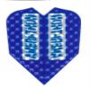 25 Sets #3028 AmeriThon Blue/Clear Embossed Dart Flights view 1