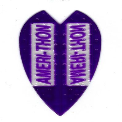 25 Sets #3037 AmeriThon Purple/Clear Embossed Dart Flights
