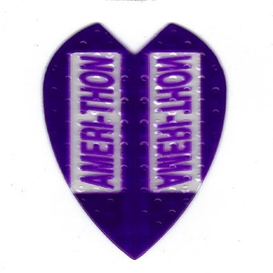25 Sets #3037 AmeriThon Purple/Clear Embossed Dart Flights
