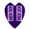 25 Sets #3037 AmeriThon Purple/Clear Embossed Dart Flights view 1