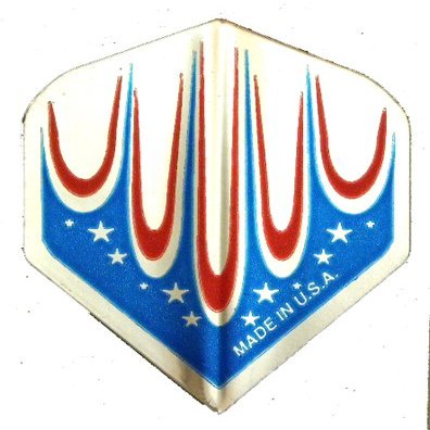 25 Sets #3340 AmeriThon Red/Blue/Silver Wind Dart Flights