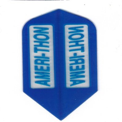 25 Sets #3006 AmeriThon Blue/Clear Dart Flights