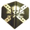 25 Sets #3222 AmeriThon Silver Skull/Bones Dart Flights view 1