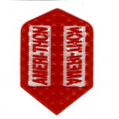 25 Sets #3031 AmeriThon Red/Clear Embossed Dart Flights