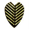 25 Sets #3263 AmeriThon Black/Gold Feathery Embossed Dart Flights view 1