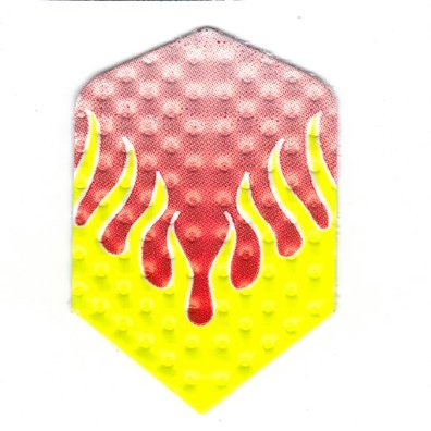 25 Sets #3073 AmeriThon Red/Yellow Embossed Dart Flights