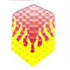 25 Sets #3073 AmeriThon Red/Yellow Embossed Dart Flights view 1
