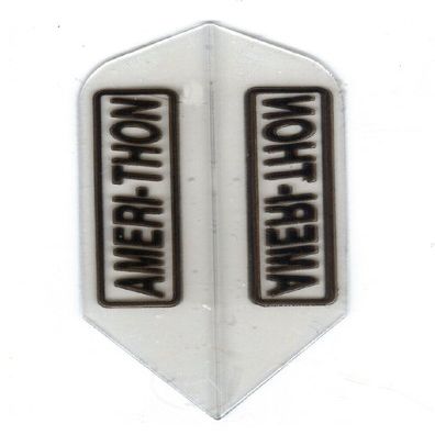 25 Sets #3133 AmeriThon Black Logo/Clear Dart Flights