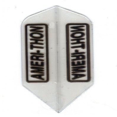 25 Sets #3133 AmeriThon Black Logo/Clear Dart Flights
