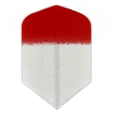 25 Sets #3081 AmeriThon Red/Clear Tinted Dart Flights