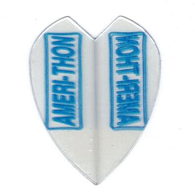 25 Sets #3137 AmeriThon Blue Logo/Clear Dart Flights