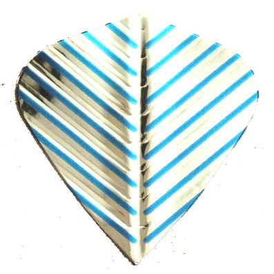 25 Sets #3314 AmeriThon Silver/Blue Feathery Embossed Dart Flights