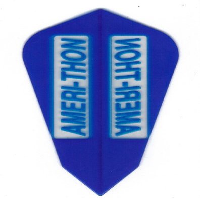 25 Sets #3009 AmeriThon Blue/Clear Dart Flights