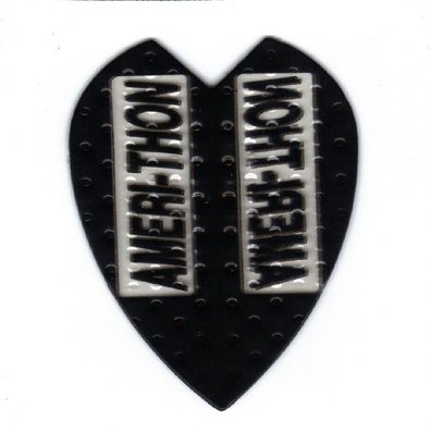 25 Sets #3022 AmeriThon Black/Clear Embossed Dart Flights