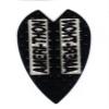 25 Sets #3022 AmeriThon Black/Clear Embossed Dart Flights view 1
