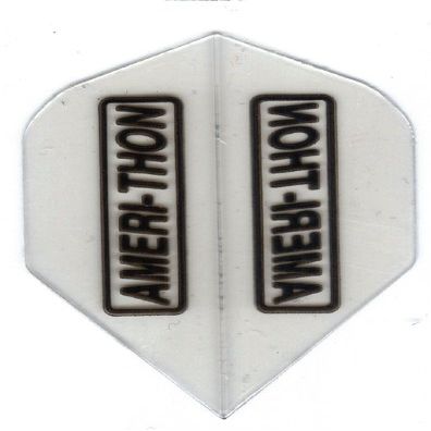 25 Sets #3132 AmeriThon Black Logo/Clear Dart Flights