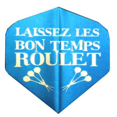 25 Sets #3459 AmeriThon Let The Good Times Roll - French in Blue/English in Red Dart Flights