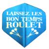 25 Sets #3459 AmeriThon Let The Good Times Roll - French in Blue/English in Red Dart Flights