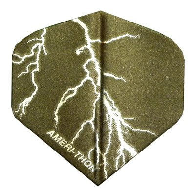 25 Sets #3475 AmeriThon Black/Silver Lightning Bolts Dart Flights