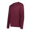 Augusta Sportswear Wicking Long Sleeve Sun Protection Athletic Shirt for Running, Hiking, Fishing, and Outdoor Activities, Maroon, Medium view 1