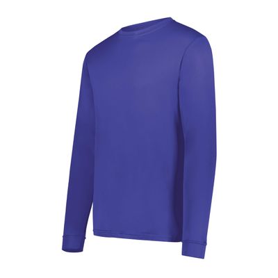 Augusta Sportswear Wicking Long Sleeve Sun Protection Athletic Shirt for Running, Hiking, Fishing, and Outdoor Activities, Purple, 3XL