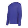 Augusta Sportswear Wicking Long Sleeve Sun Protection Athletic Shirt for Running, Hiking, Fishing, and Outdoor Activities, Purple, 3XL view 1