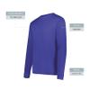 Augusta Sportswear Wicking Long Sleeve Sun Protection Athletic Shirt for Running, Hiking, Fishing, and Outdoor Activities, Purple, 3XL view 4
