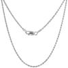 Sterling Silver 1.7mm Rope Chain Anklet for Women Thin Diamond Cut Nickel Free Italy 9.5 inch view 1