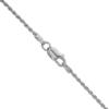 Sterling Silver 1.7mm Rope Chain Anklet for Women Thin Diamond Cut Nickel Free Italy 9.5 inch view 2