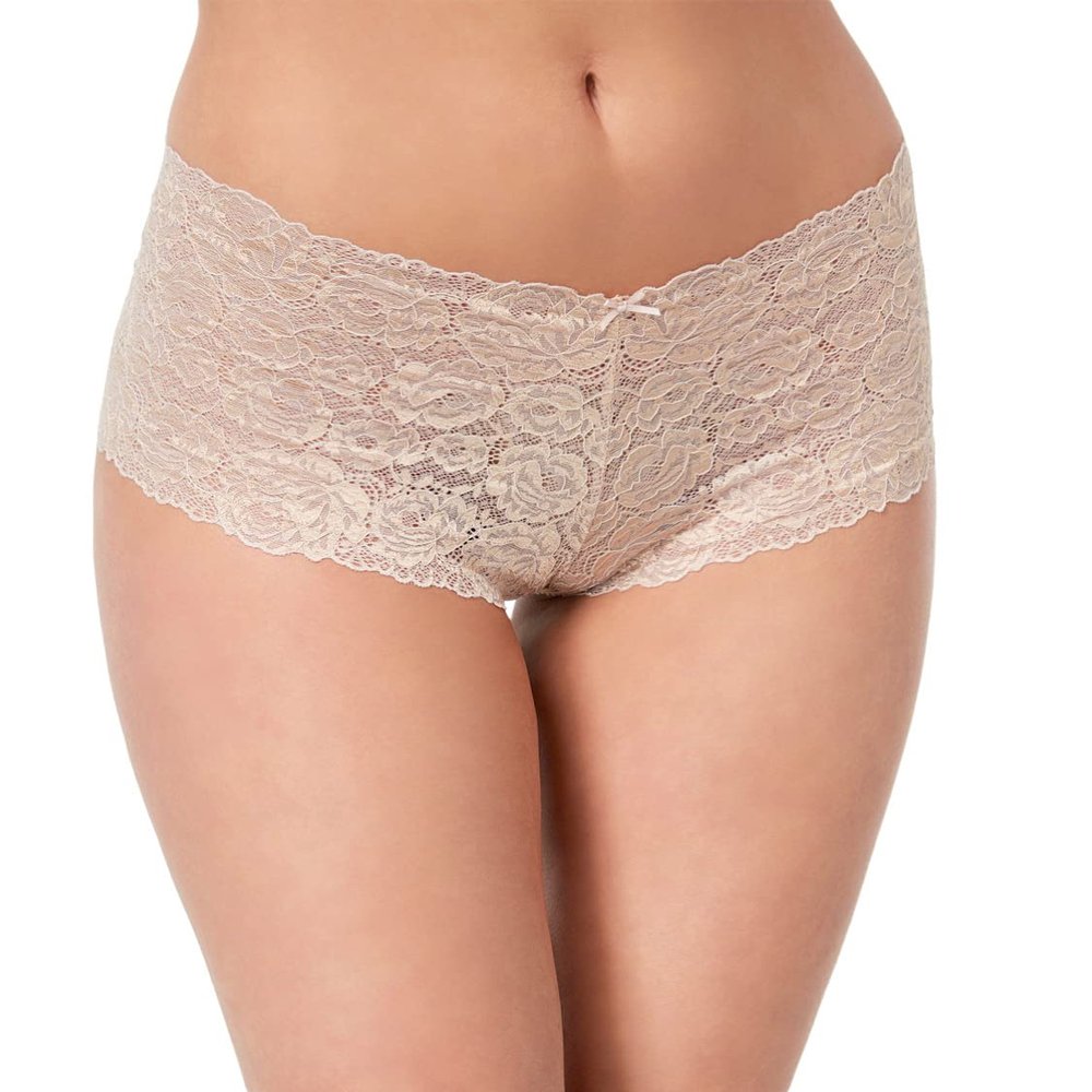 INC International Concepts Women's Plus Lace Boyshort Panty (Large, Frappe)
