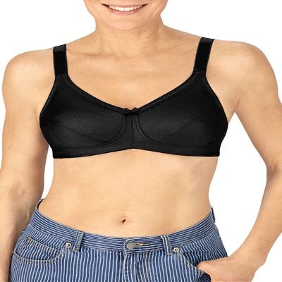 Amoena Women's Rita Wire-Free with Coolmaxa Pockets Bra, Black, 36DD