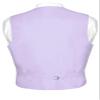 Vesuvio Napoli Men's Dress Vest & BowTie Solid Lavender Purple Color Bow Tie Set size 3XL view 2