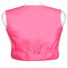 Vesuvio Napoli Men's Dress Vest & BowTie Solid HOT PINK FUCHSIA Color Bow Tie Set size XS view 2