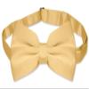 Vesuvio Napoli Men's Dress Vest & BowTie Solid GOLD Color Bow Tie Set for Suit or Tuxedo 4XL view 3