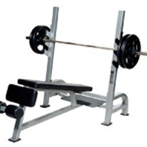 ST Olympic Decline Bench with Gun Racks - Silver