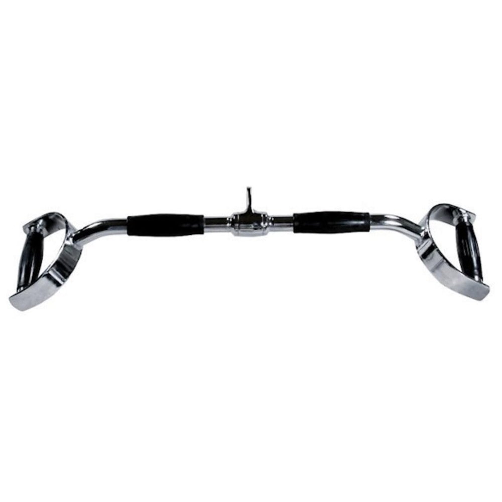 Chrome Pro Style Lat Bar with Rubber Ergo Grips Revolving 24