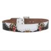 1 1/2 Inch Snap On Rhinestone Tiger Printed Genuine Leather Belt Size: L - 38 view 4