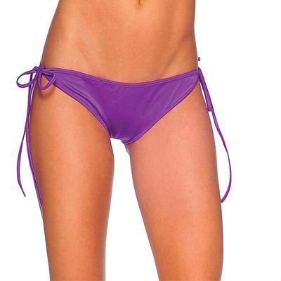 BodyZone Women's Tie Side Scrunch Bottom, Purple, One Size