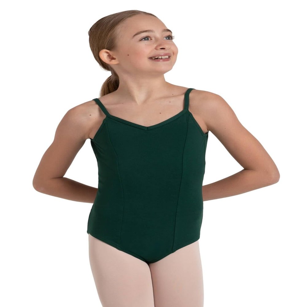 Capezio girls Classic Princess Camisole Leotard, Hunter Green, Medium (7-8)