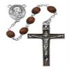 6X8MM Brown Enamel Rosary (537D-BR/F) view 1