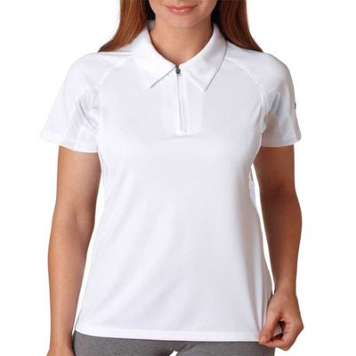 Champion Women's Double Dry Performance Polo, White, Large
