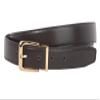1 1/8 Inch Clamp On Gold Buckle One Size Fits All Faux Leather Belt Size: One-size-fits-all Color: Brown view 1