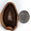 1 1/4 Inch Top Drilled Natural Brazilian Agate Slice Pendant view 1