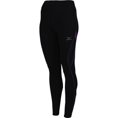 Mizuno Women's Wildwood Running Tight, Black-Pansy, Small