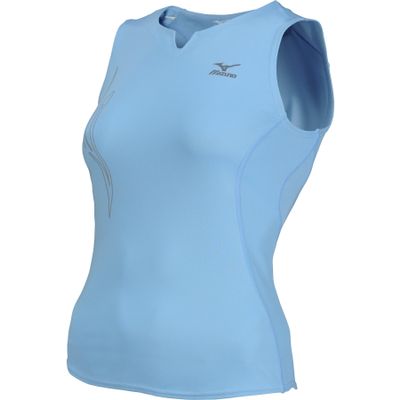 Mizuno Women's Nirvana Sleeveless Running Tee Shirt, Alaskan Blue, Large